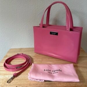 Kate Spade Sam Icon Small Crossbody Tote, Feather Pink Spazzolato Leather Purse